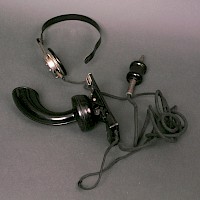 Kopfhörer und Mikrophon für Telefonvermittlung