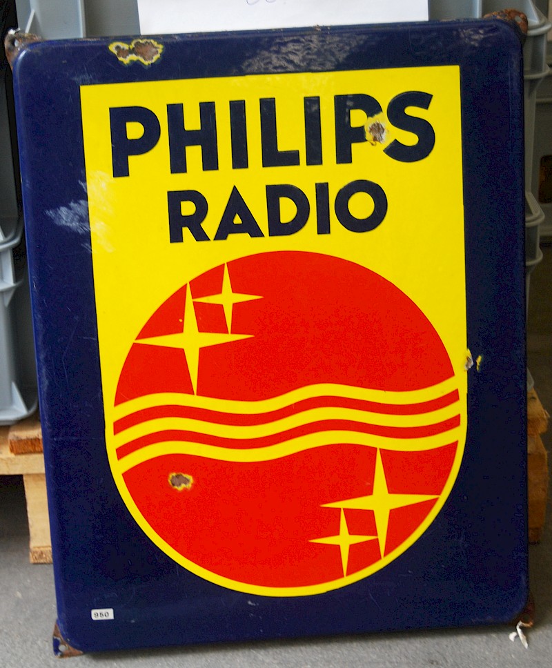 Emaille-Schild Philips Radio