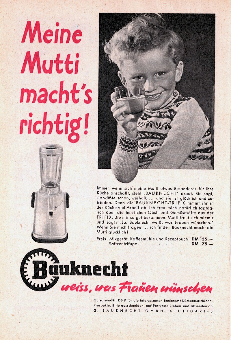 Anzeige Standmixer Bauknecht